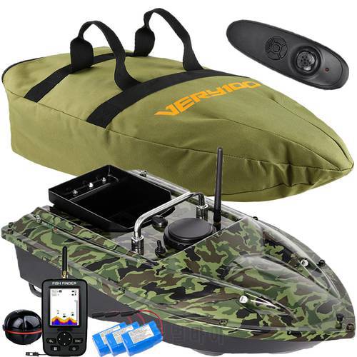 500M Remote Control Fishing Bait Boat LCD Display Fishfinders Boat with Sonar Sensor Wireless Remote Control Toy Boat