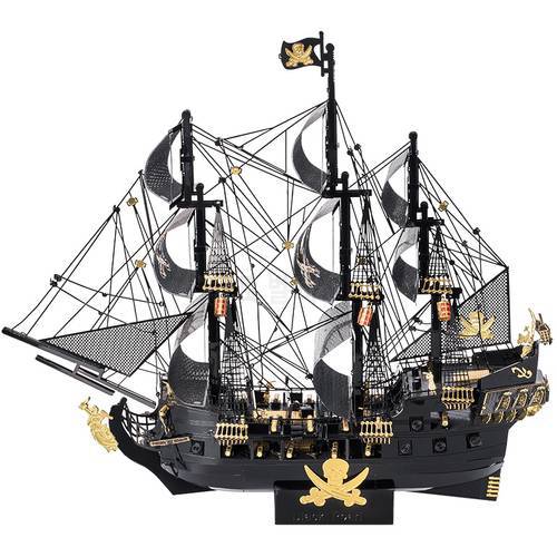 MMZ MODEL Piececool 3D Metal Puzzle Model Building Kits,Black Pearl DIY Assemble Jigsaw Toy ,Christmas Birthday Gifts for Adults
