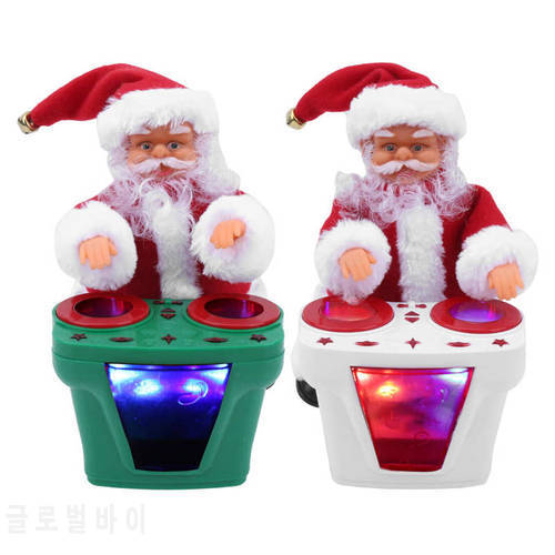 Christmas Electric Santa Claus Toy Drum Doll Music Toy Christmas Decoration Gift