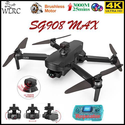 2022 SG908 MAX GPS Drone 3-Axis Gimbal 4K Camera 5G Wifi FPV Profesional 3KM Brushless Quadcopter VS SG906 Max 1 Christmas Gifts