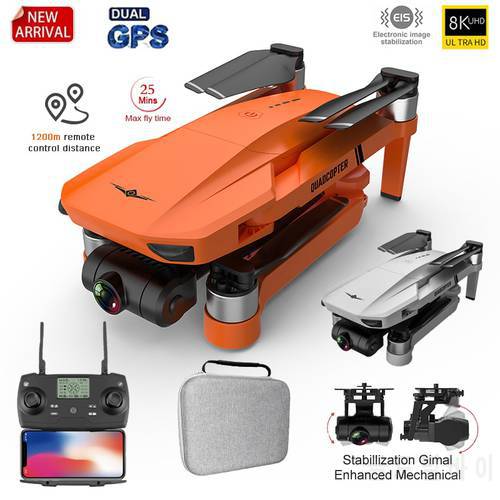 JINHENG KF102 Drone GPS 8K Camera HD Professional 2-Axis Gimbal Anti-Shake Brushless Motor Foldable RC Quadcopter 1.2KM Distance