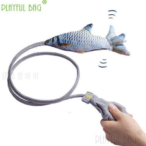 Interesting creative pet funny cat artifact simulation fish cat interactive plush decompression toy children adult gift xd04