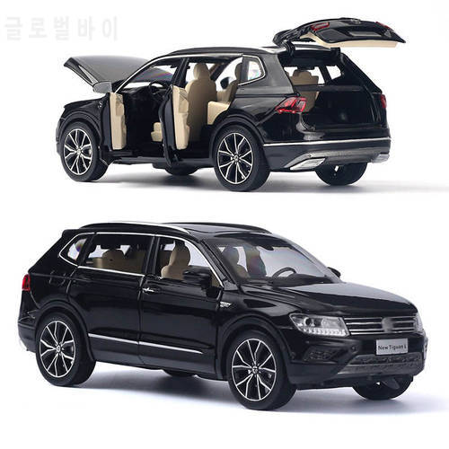 1/32 Alloy Pull Back Car Toys Tiguan L Diecast Metal Sound Light Toys Vehicle For Decoration Collection