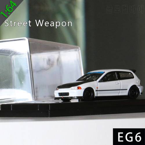 Street Weapon 1:64 Civic EG6 Spoon Yellow /White /Red Diecast Model Car
