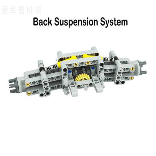 MOC Car Front Back Suspension System Set Building Blocks DIY Technical Parts Self-Locking Bricks Compatible All Brand Toys