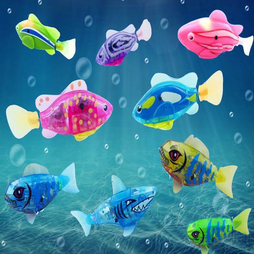 4 Pieces Funny Swimming Electronic Fish Activated Battery Powered Toy Pet for ing Tank Decorating Toys