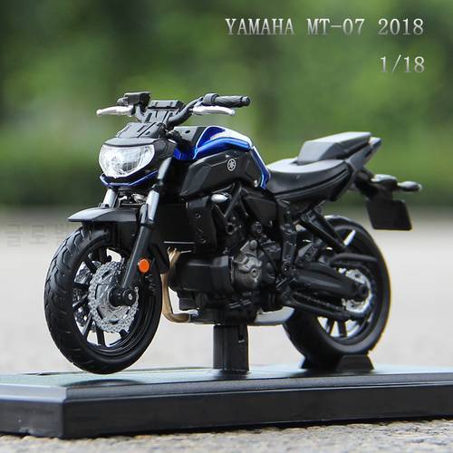 Maisto 1:18 YAMAHA MT-07 2018 Car original authorized simulation alloy motorcycle model toy car Collecting