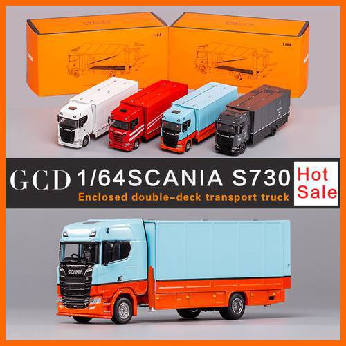 Presales GCD 1:64 Scania S730 Double Deck Gull Wing Tow Truck Diecast Model Car