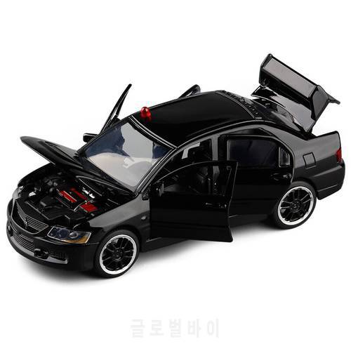 1:32 MITSUBISHI LANCER EVOLUTION Model High Simulation Alloy Slide Car Toy,6 Open Door Toy Car,wholesale
