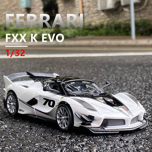 Bburago 1:32 Ferrari FXX K EVO Acoustic and Light Control Acrylic Transparent Cover Model Alloy Car Alloy Model Collection Gift