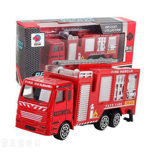 Realistic Fire Engine Toys Fire Truck Vehicle Toy Set Emergency Fire Rescue Truck Ladder Truck Fireman Role Playing Toys Ed