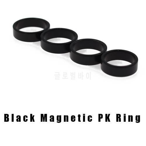 Black Strong Magnetic Magia PK Ring Magnet Coin Finger Decoration Magician18/19/20/21MM Size Magie Magic Tricks Props Tools