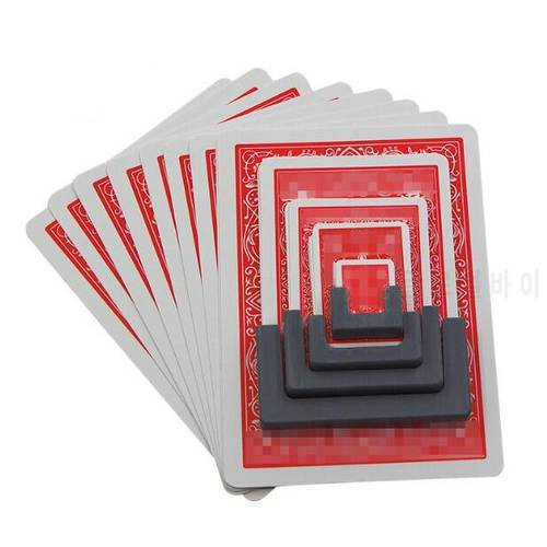 1set Shrinking Cards Magic Tricks Big to Small Playing Card Magie Magician Close Up Illusion Gimmicks Props Mentalism Funny