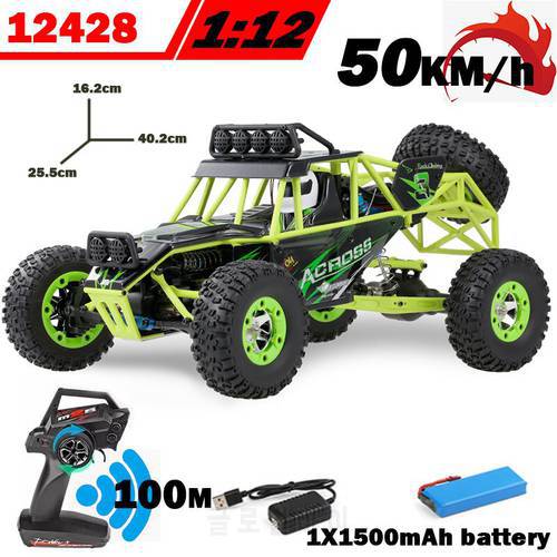 WLtoys 12428 RC Car 4WD 1/12 2.4G 50KM/H High Speed Crawler Vehicle Remote Control Car Off-Road Truck New year Gift