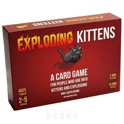 Red Exploding Kittens Family Party Strategy Table Game Fun Adult Board Toy Multiplayer Cards Game Suitable For Holiday Gift