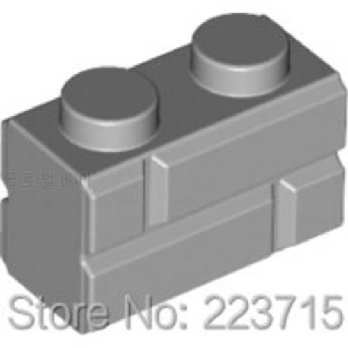 *Brick 1x2 with Embossed brick * DIY enlighten block brick part No. 98283,50pcs Compatible With Other Assembles Particles