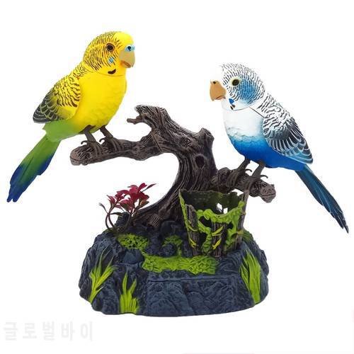 Many-types Realistic Singing Bird with Penholder Battery Operated Motion and Sound Chirping Birds Office Home Decoration
