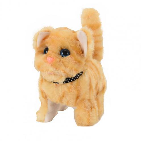 Electric Plush Cat Toy Ability Barking Walking Electric Dog Mechanical Plush Kitty Toy Gift for Children Birthday