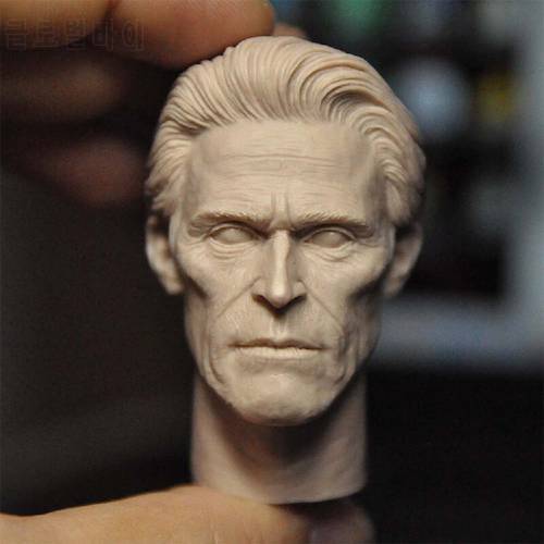 Blank 1/6 Scale Willem Dafoe Head Sculpt Unpainted Fit 12