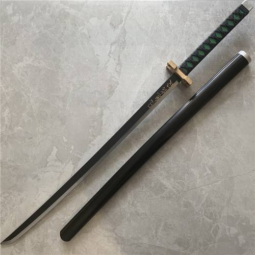 1:1 Demon Slayer Knife Sword Weapon Cosplay Kamado Tanjirou Devil&39s Blade Samurai Sword Ninja Katana Model 104cm