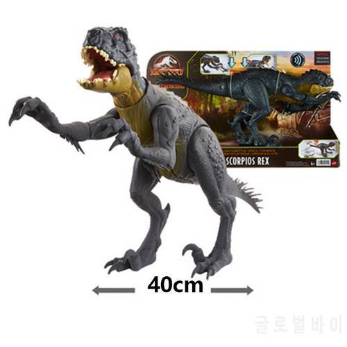 Jurassic World Slash ‘N Battle Scorpios Rex Action & Sound Dinosaur Figure Camp Cretaceous Electronic Toy For Boy Christmas Gift