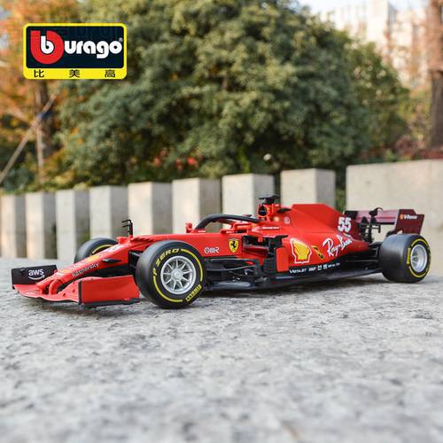 Bburago 1:18 Ferrari 2021 SF21 55 2020 SF1000 5 16 F1 Racing Formula Car Static Simulation Diecast Alloy Model Car