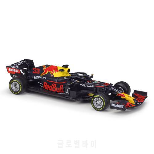Bburago 1:43 2021 F1 Red Bull Racing RB16B 33 Max Verstappen 11 Sergio Perez Formula one Simulation alloy super toy car model