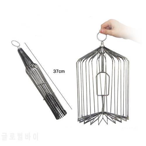 Silver Steel Appearing Bird Cage - Small Size (Dove Appearing Cage) Magic Tricks Magician Stage Illusions Props Gimmick Magia