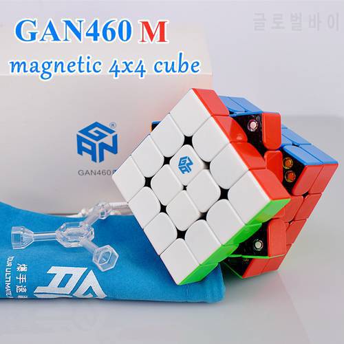 GAN 460 M 4x4 Magnetic Magic Cube GAN 460M Speed Cube GAN460 M Puzzle Cube 4x4x4 GAN 460 Fidget Toys for Anxiety