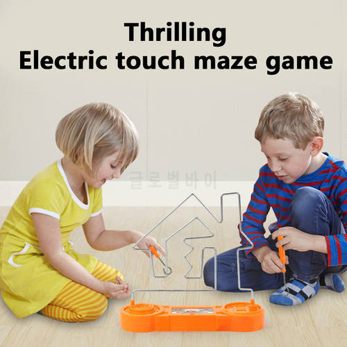 Electric Shock Collision Wire Maze Game Concentration Exercises Toy Touch Maze Wire Board Science Experiment Tabletop Puzzle Foc