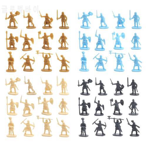 200/Set Medieval Knight Soldier Swordman 1:72 Scale Dioramas Role-Playing