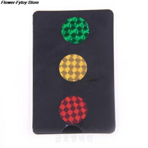 1Sets Magic Stop Light Cards Magic Tricks Traffic Light Dot Change Magia Close Up Illusion Accessories Gimmick Props Comedy