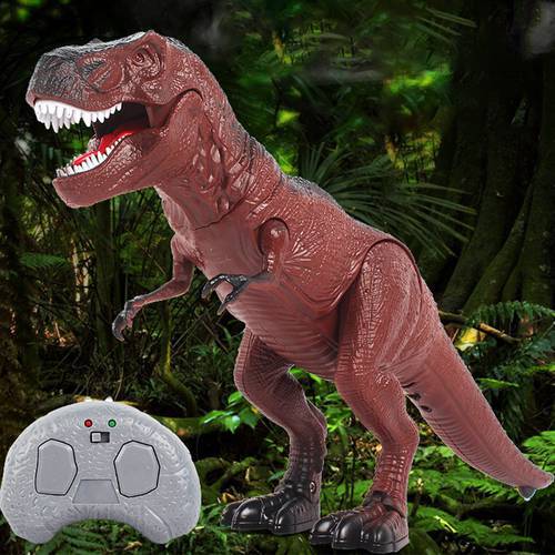 Remote Control Toy Infrared Remote Control Dinosaur Dark Gray Simulation Of Tyrannosaurus Rex Movement And Sound