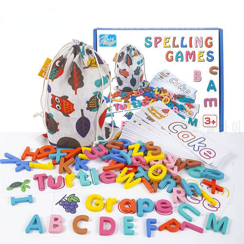 Cross border CPC English alphabet spelling game early childhood education puzzle English card matching toy wholesale