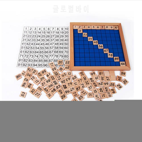 digital continuous board Wooden Montessori Digital Board 1-100 Continuous Numbers Math Teaching Toy