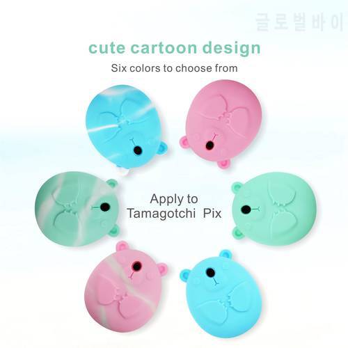 Protective Skin Sleeve for Shell for Tamagotchi Pix with Finger Lanyard for Tomagatchie Giga Pet Mini Toy Game Machine Cover