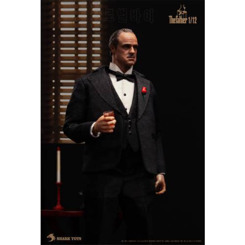 1/12 Shark Toys SK 21001 Vito Corleone Action Figure Body Doll Model Male Soldier Cat Photography Background