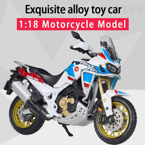 Bburago 1:18 Honda Africa Twin Adventure Alloy Diecast Motorcycle Model Bike Toy For Adult Collection Model