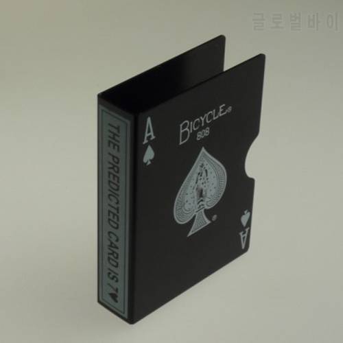 Metal Playing Card Clips holder with different pattern in both side - Black color, 3pcs/lot, card magic, magic accessory