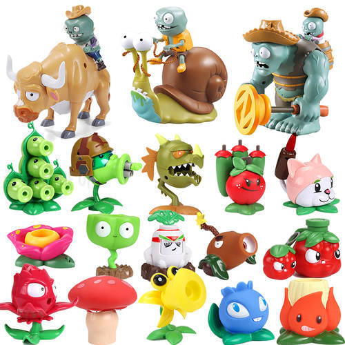 Plants vs Zombies 2 PVZ Action Figure Gargantuar Gatling Pea Ejection Birthday Gift Plant Zombie Figurines Doll Toy For Boy Girl