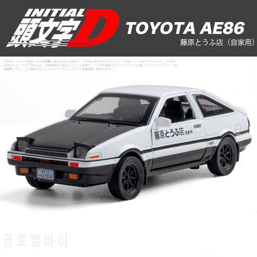 1/32 Initial D AE86 Alloy Car Models Toys Metal Diecast Initial D Exquisite Workmanship Car With Pull Back Toys Gifts For Boys