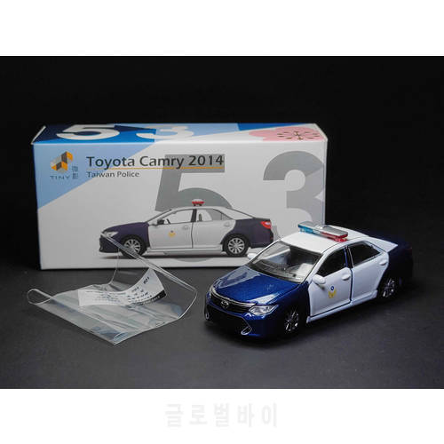 Tiny 1/64 53 Toyota Camry 2014 Taiwan Police DieCast Model Car Collection Limited
