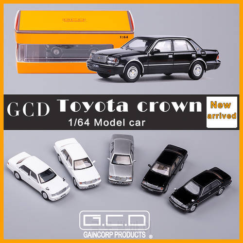 GCD 1:64 Toyota Crown 155 Diecast Alloy Model Car Gifts Black/White/Silver Collection Display Ornaments