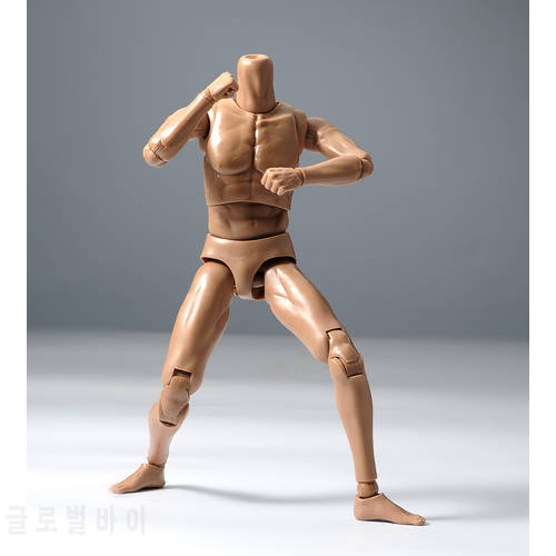 1:6 Scale durable Muscle Fitness Male Figure soldier Body Model Toys with extra hands accessory