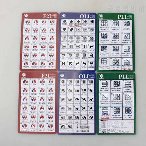 [Picube] CubeTwist CFOP Algorithms 3x3x3 Set Card Cube Quick Screw Formula Card F2L OLL PLL Formula Set 3x3 Edition