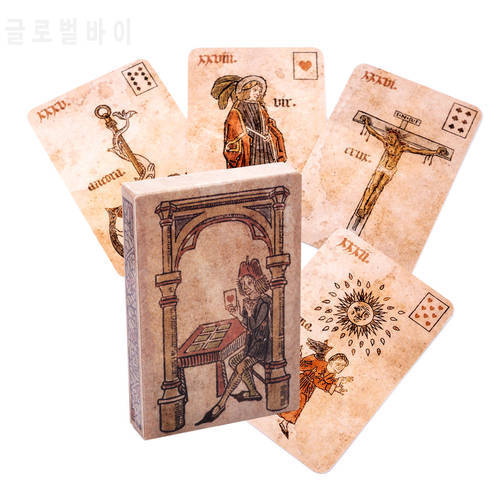 NEW Silson Lenormand Coloured 36 Card Tarot Deck Oracle Card Game Board Game Divination Party Small Poker Size Retro Style