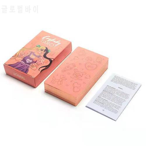 High-Definition 12*7cm English Crybaby Tarot cards pink edge with Book Oracle Cards Factory Made High-Quality Playing Games
