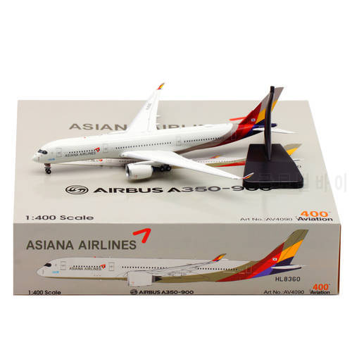 1/400 Scale Asiana Airlines Airbus A350-900 HL8360 Alloy Simulation Model Aircraft Gift Decoration Gift Display Collection