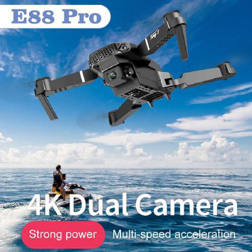 WIFI E88 Drone 4K HD Dual Camera With WiFi FPV Altitude Hold Mode Foldable Quadcopter RC Drones Profesional Helicopter
