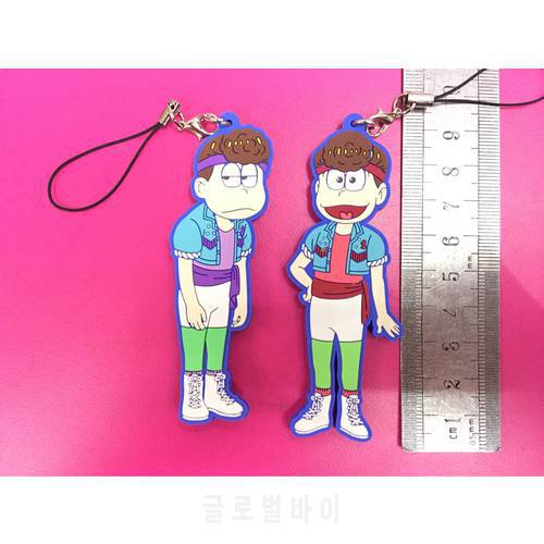 Anime Mr Assong oso kara choro ichi jyushi todo Rubber Pendant Phone Strap Model Doll PVC Toy Keyring